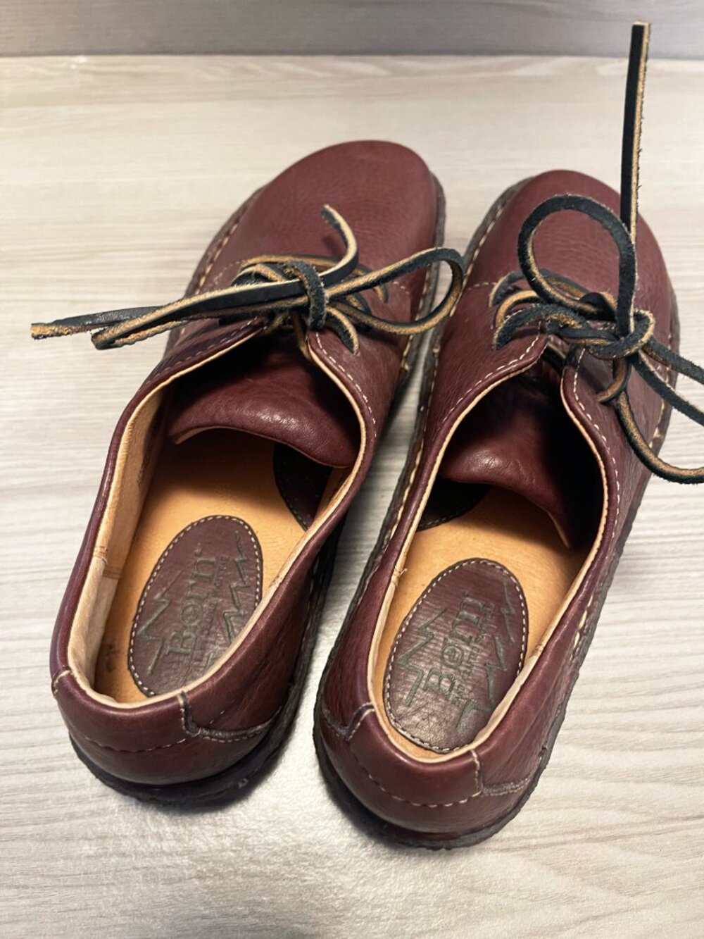 Born Crown Leather Oxford Shoes Women's 11 Brown Comfort Dark Academia EU 43 - Picture 11 of 13